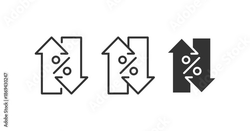 Variable percentage icon. Vector illustration desing.