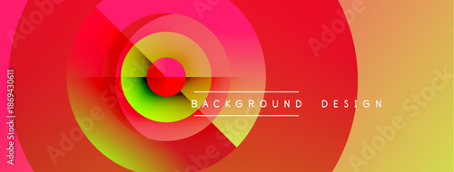 Abstract vibrant layers create dynamic visual effect. Red, yellow, green hues blend seamlessly. Modern design element for backgrounds.