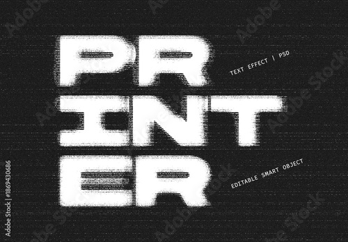 Shifted Printer Text Effect