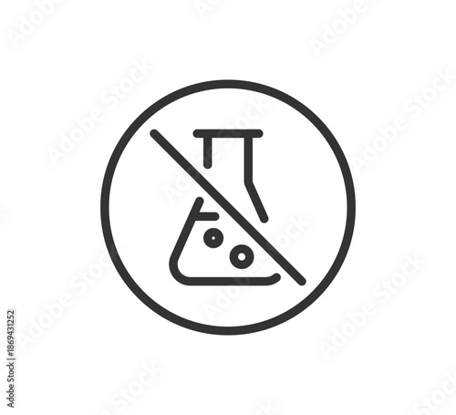 No chemical risk icon. Vector illustration design.