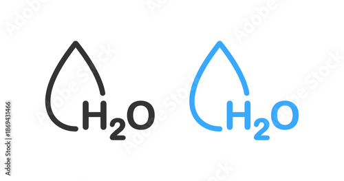 Water, H2O drop icon. Vector illustration design.
