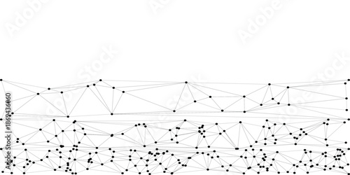 Complex network structure with nodes and connections