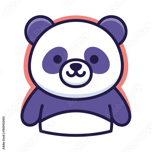 Adorable Cartoon Panda Bear Vector Illustration