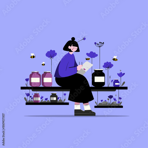 Whimsical Fairy in a Flower Market