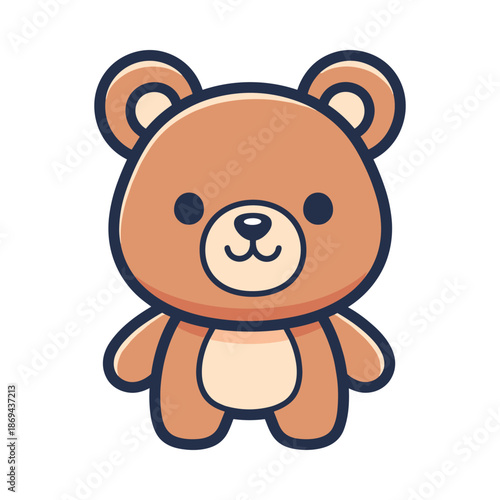 Adorable Cartoon Bear Vector Illustration