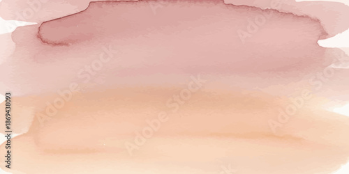 Soft pink and peach watercolor texture background abstract gradient vector wash