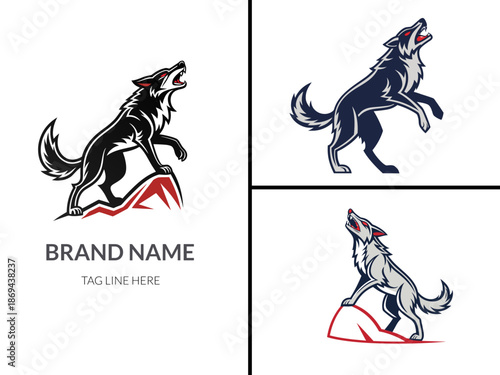 Wolf Mascot Logo for Gaming Team
