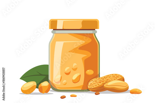 peanut butter isolated illustration
