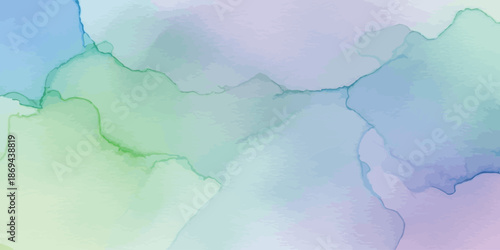 Soft Pastel Watercolor Background Alcohol Ink Texture in Blue Green and Lavender