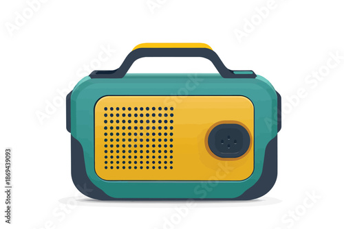 Wireless portable speaker isolated illustration