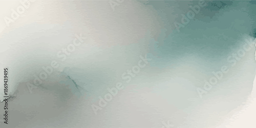 Muted Sage Green and Dusty Teal Watercolor Background Vector Abstract Fluid Ink Texture Subtle Pastel Gradient Wallpaper Design