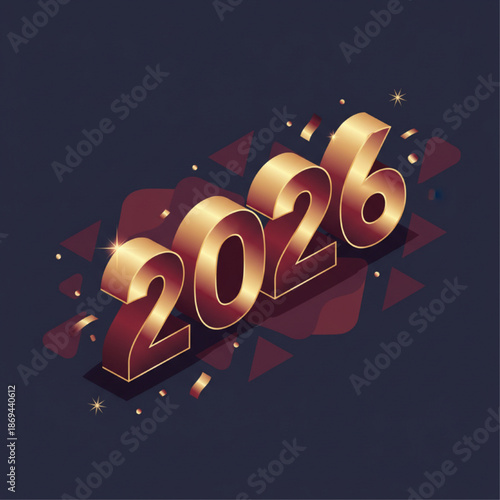 3d gold text illustration for a happy 2013 new year celebration holiday card design featuring neon light numbers for a luxury  event calendar eve concept