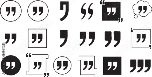 Quote mark collection. Quotation icon set. Vector illustration.eps