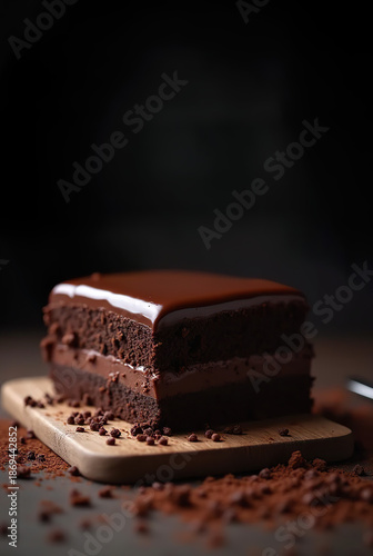 piece of chocolate cake