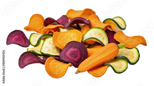 Colorful Vegetable Chips Variety Carrots Beets Zucchini Crunchy Healthy Snack Fresh Delicious Bites.png