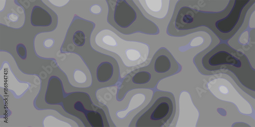 Grayscale abstract topographic contour map with flowing organic shapes and layered contours creating a visually engaging textured background for creative projects