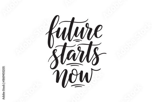 Inspirational quote with elegant black lettering vector illustration on transparent background