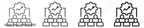 Organizational Development  Icon Set Different Style Collection
