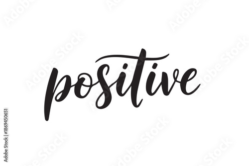 Positive handwritten lettering vector illustration on transparent background