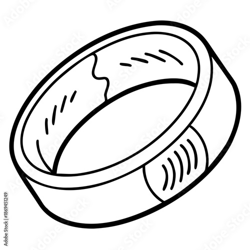 Smart Ring Wearable Tech Device Icon for Health Tracking and Biohacking