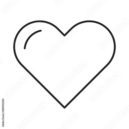 Heart shape linear icon vector illustration symbol isolated white background love like favorite romance health care symbol emotion passion valentine outline