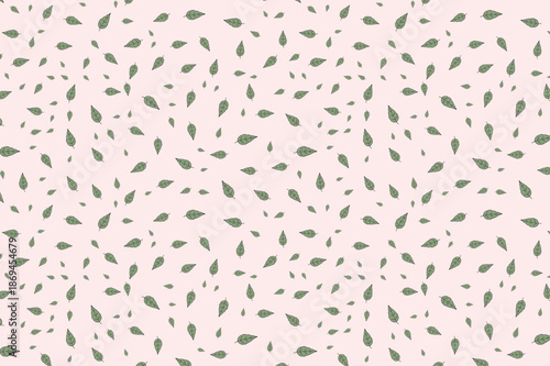 Rose tulip bouquet with floral leaves illustrated in flat botanical style forming an elegant decorative pattern design for nature inspired projects