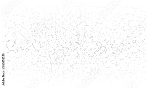 Abstract grey scattered particles vector texture on white background. Random dots pattern for science or data design. Grainy noise effect overlay with detailed stochastic distribution illustration.