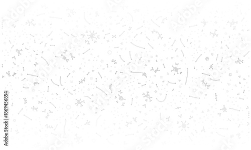 An abstract technology vector background with subtle light gray geometric shapes, dots, and lines creating a sophisticated digital pattern. Ideal for scientific, data, or futuristic design projects,