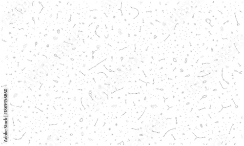 Abstract network of subtle grey lines and tiny geometric shapes forming a complex data grid on a clean white vector background. This digital concept illustrates modern technology and