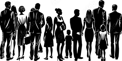 People Silhouette Vector Icon Pack, Business People Silhouette Icon Set