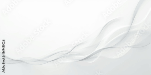 Smooth abstract blue smoke waves create a futuristic motion design with curved lines and a swirling pattern texture for a professional business wallpaper backdrop