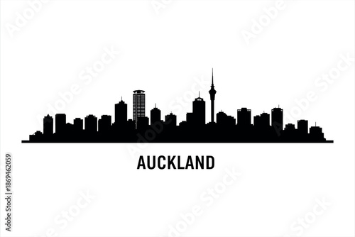 Auckland Skyline Silhouette