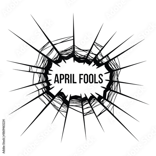 Cracked Surface April Fools Day Design For Pranks