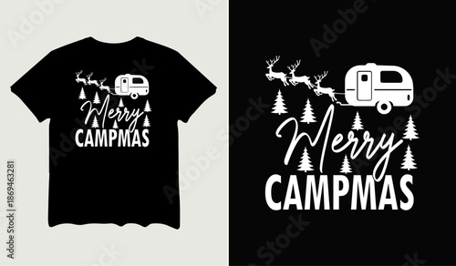 Merry Campmas t-shirt design for t-shirt quotes or poster svg printable cut file