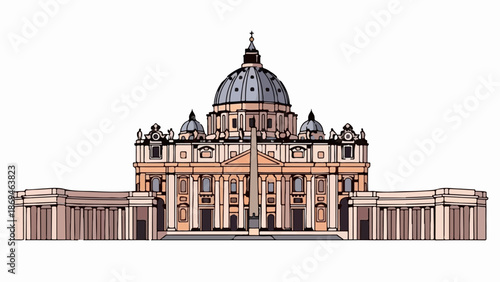 Ornate dome structure with colonnades and a central obelisk