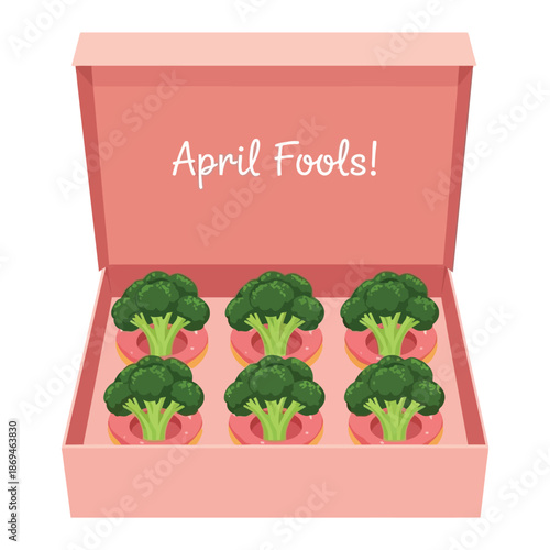 Funny April Fools Prank With Broccoli Cupcakes Gift Box