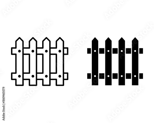 Black and white fence with nails and dots