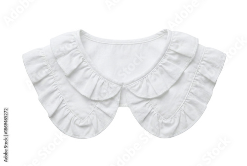 White ruffled detachable Peter Pan collar for clothing