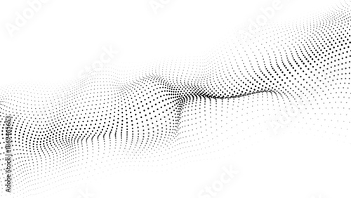 Vector 3D wave in cyberspace. Information technologies