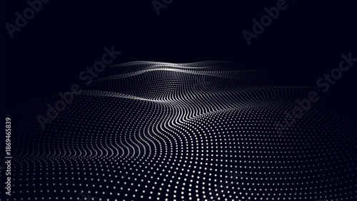 Multicolored spiral. Curved path of dots and lines. Vector.