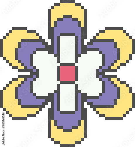Pixel Art Flower Illustration