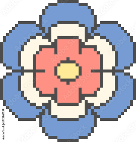 Pixel Art Flower Illustration