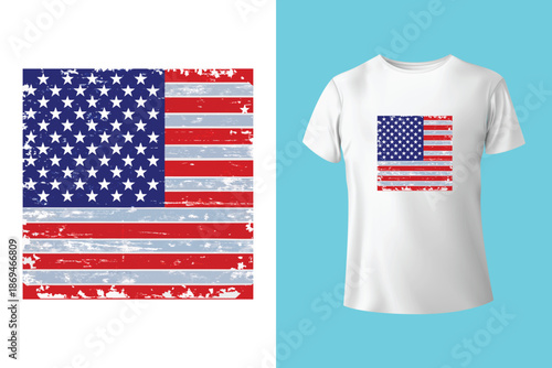 Proud USA army t-shirt vector template design with vintage usa grunge flag design. Veteran remember and honor design, solder hero t-shirt designs.