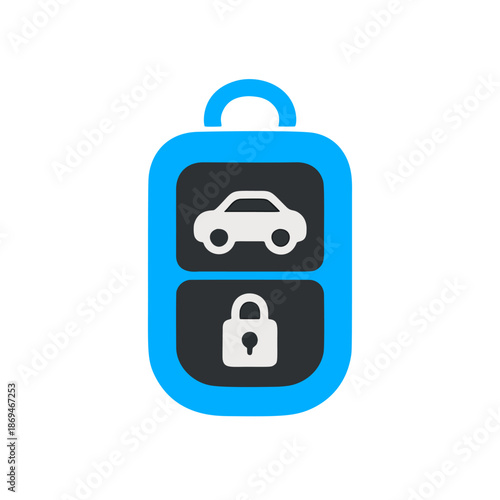 A car key fob icon inside a rounded square.