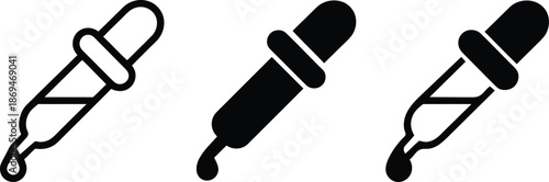 dropper icons in different styles for design use