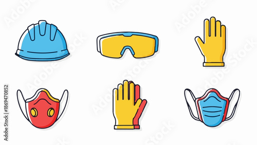 Protective gear helmet, goggles, gloves, and masks