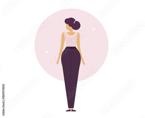 Fashion girl icon. Vector illustration