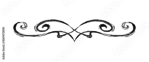 Decorative art nouveau paragraph spacer hand drawn swirly header ornament