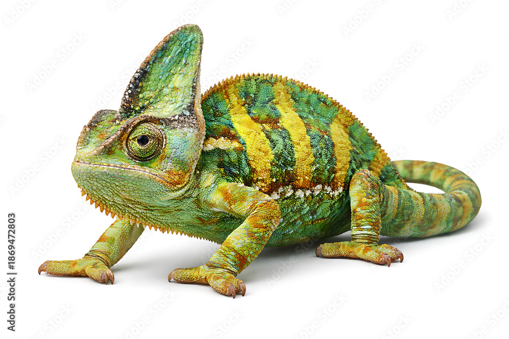 Obraz premium chameleon on a white background