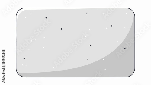 Soft, grey abstract shape with scattered white and dark dots